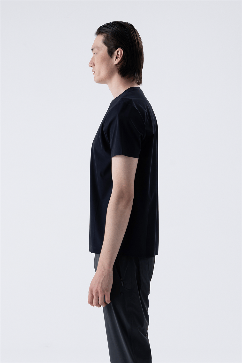 ISAORA Erkek Bisiklet Yaka T-Shirt Lacivert