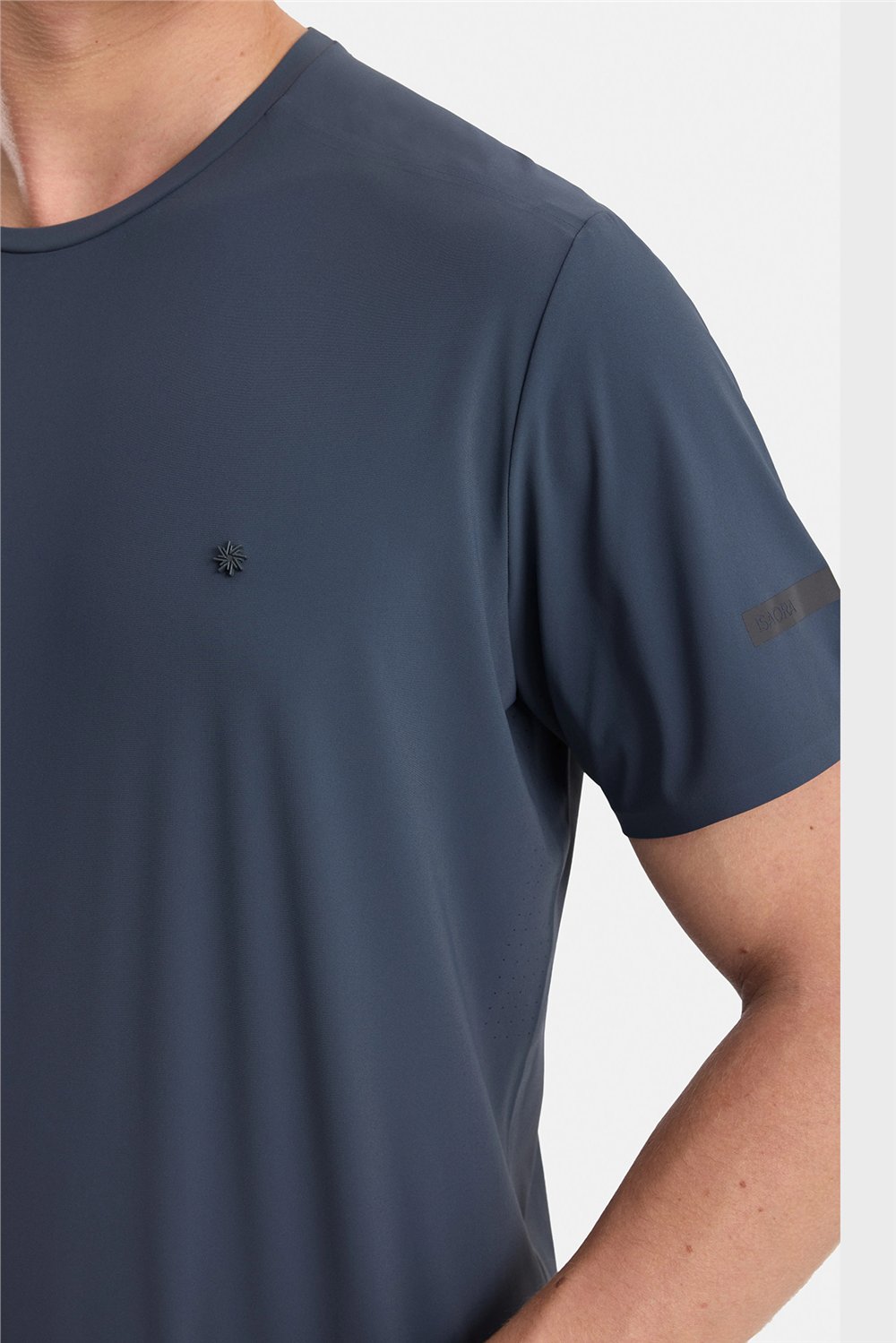 Isaora Super Crew Ss Erkek Bisiklet Yaka T-Shirt Gri