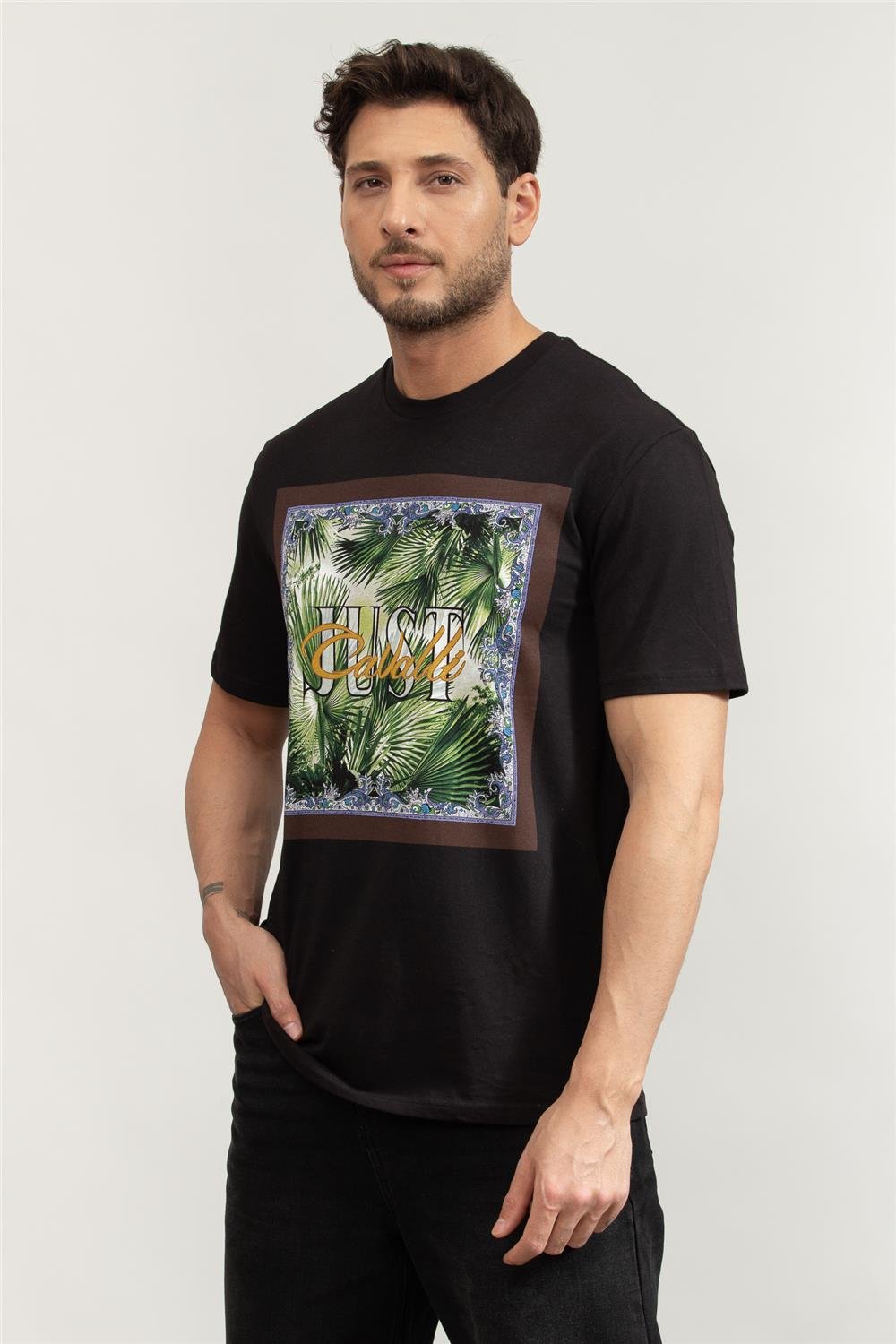 Just Cavalli Erkek Bisiklet Yaka T-Shirt