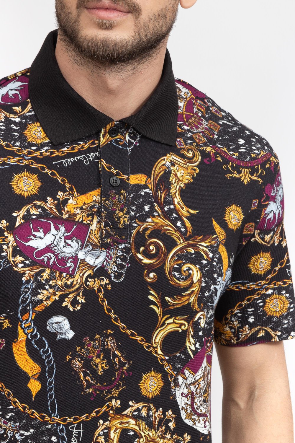 Just Cavalli Erkek Polo Yaka T-Shirt Siyah