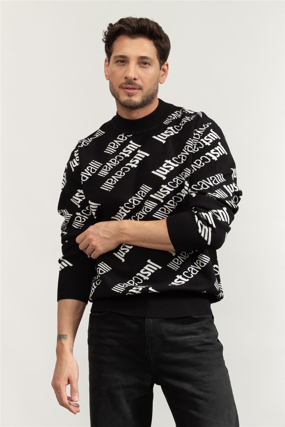 Just Cavalli Erkek Triko Siyah
