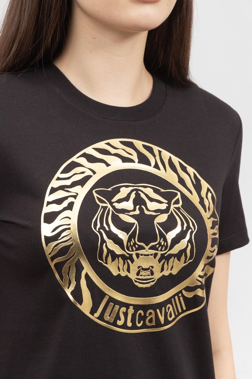 Just Cavalli Kadın Bisiklet Yaka T-Shirt