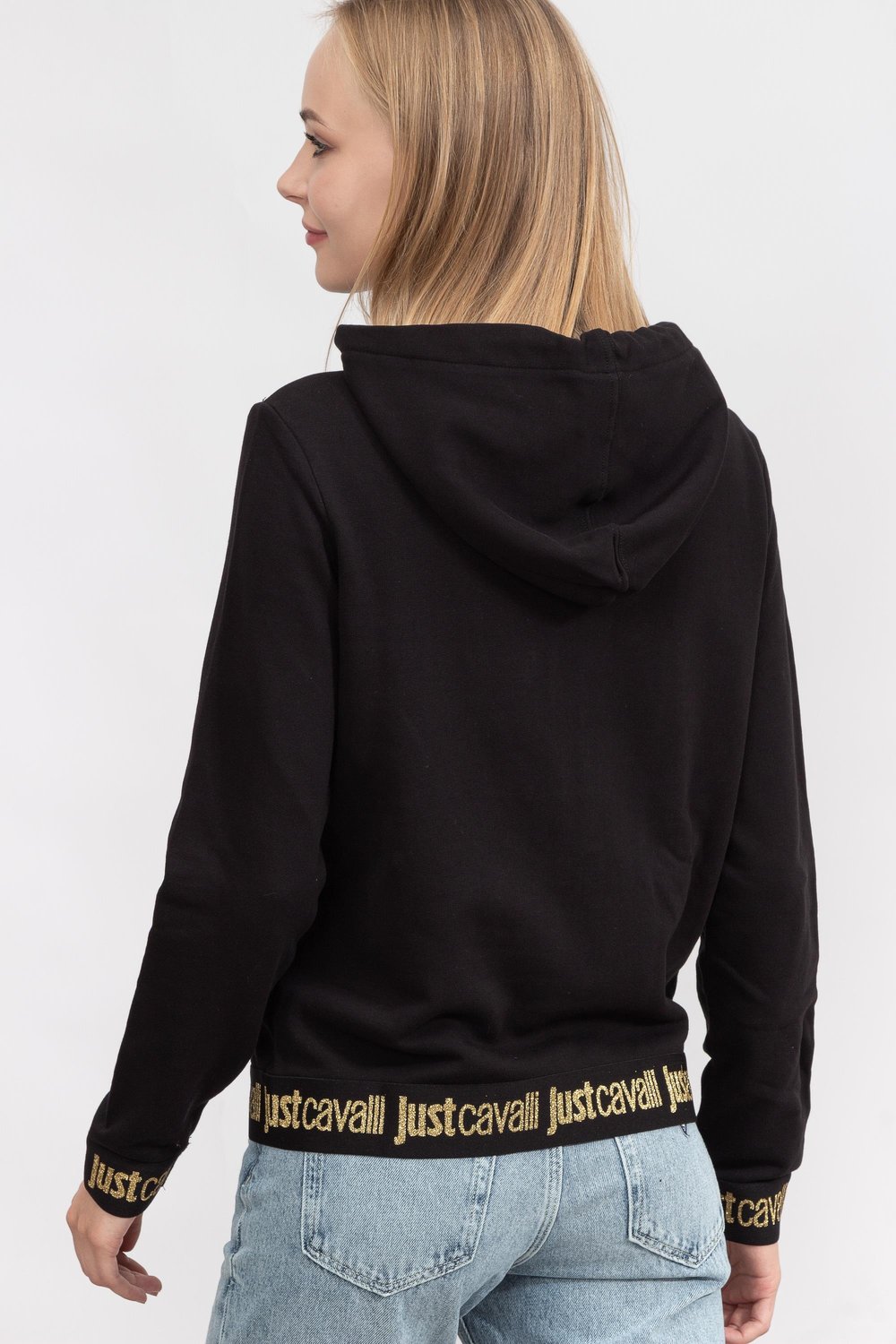 Just Cavalli Kadın Fermuarlı Sweatshirt Siyah