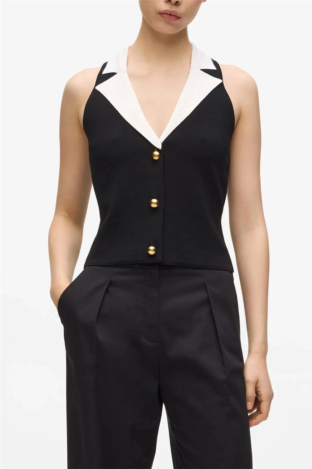 Karl Lagerfeld Bw Summer Knit Top Kadın Triko Siyah