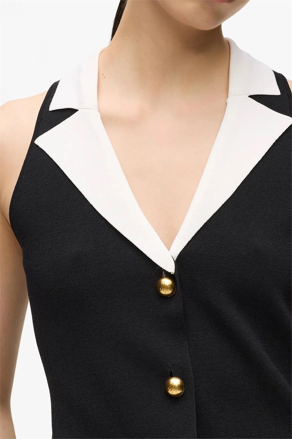 Karl Lagerfeld Bw Summer Knit Top Kadın Triko Siyah
