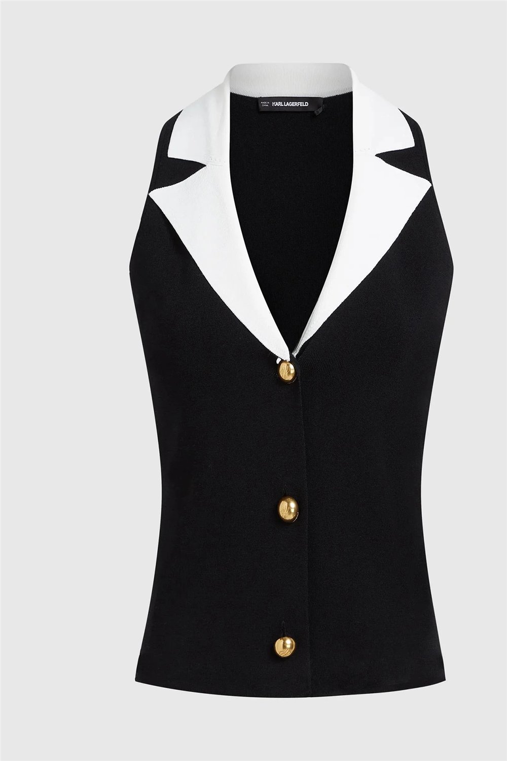 Karl Lagerfeld Bw Summer Knit Top Kadın Triko Siyah