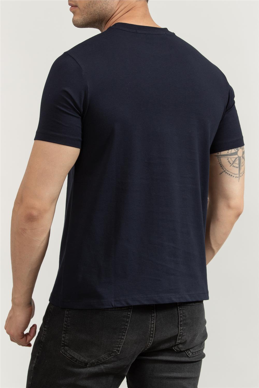 Karl Lagerfeld Erkek Bisiklet Yaka T-Shirt Lacivert