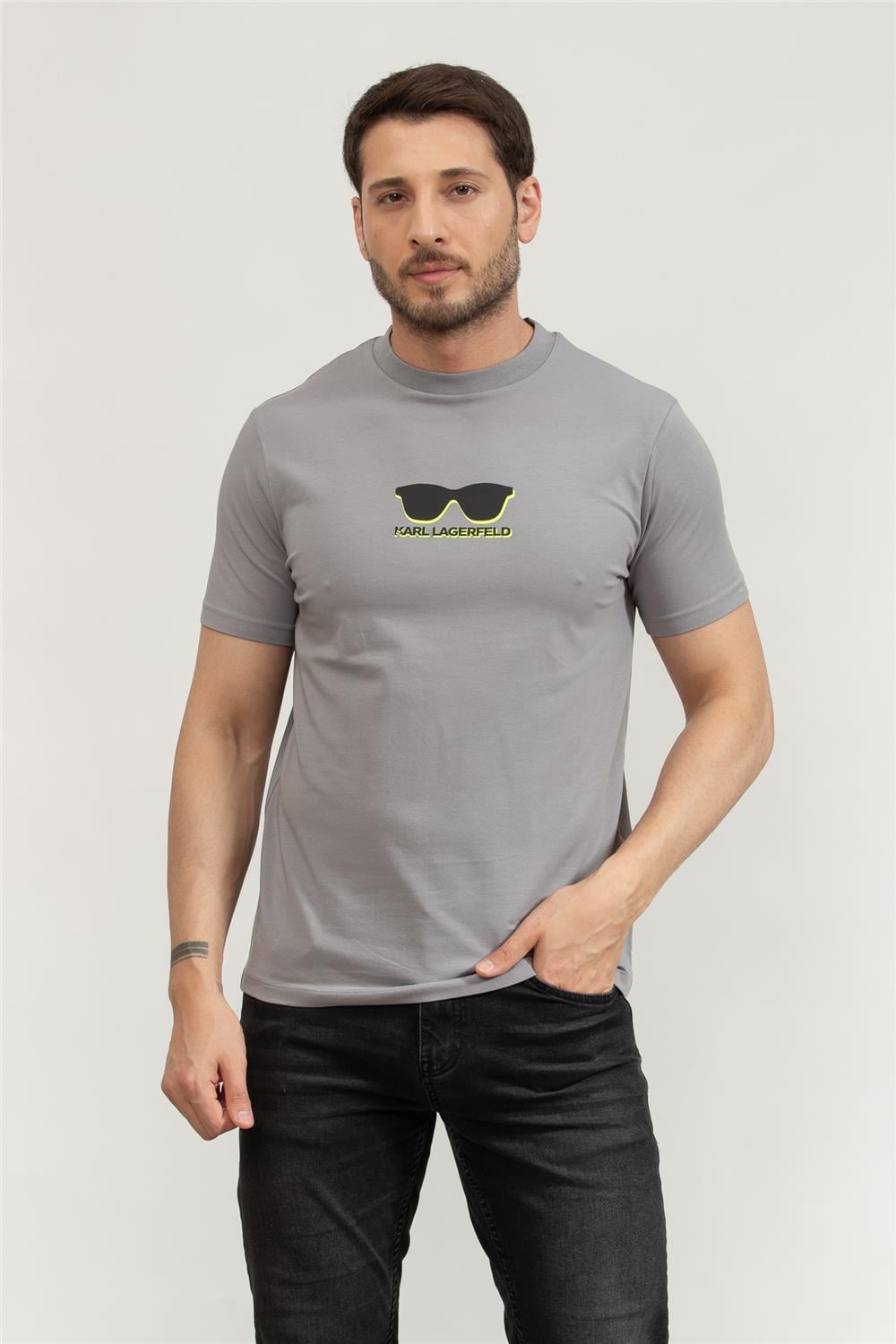 Karl Lagerfeld Erkek Bisiklet Yaka T-Shirt