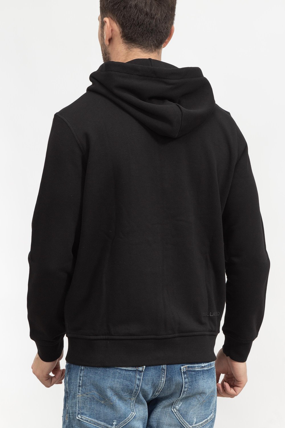Karl Lagerfeld Erkek Fermuarlı Sweatshirt Siyah