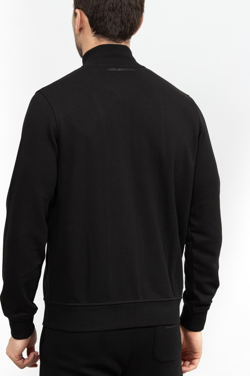 Karl Lagerfeld Erkek Fermuarlı Sweatshirt Siyah