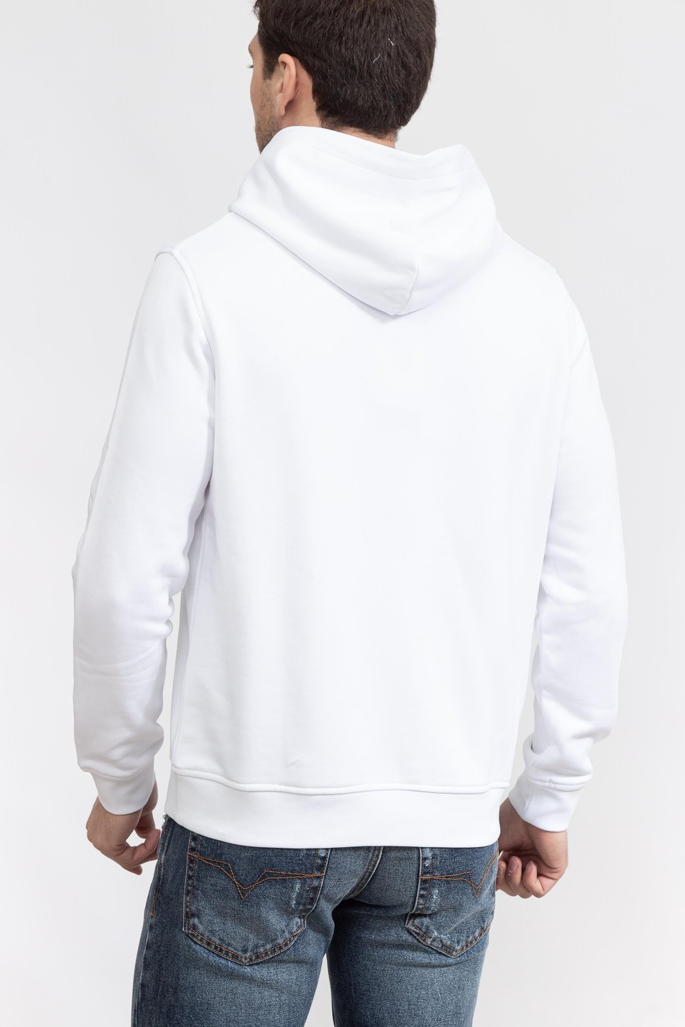Karl Lagerfeld Erkek Kapüşonlu Sweatshirt Beyaz