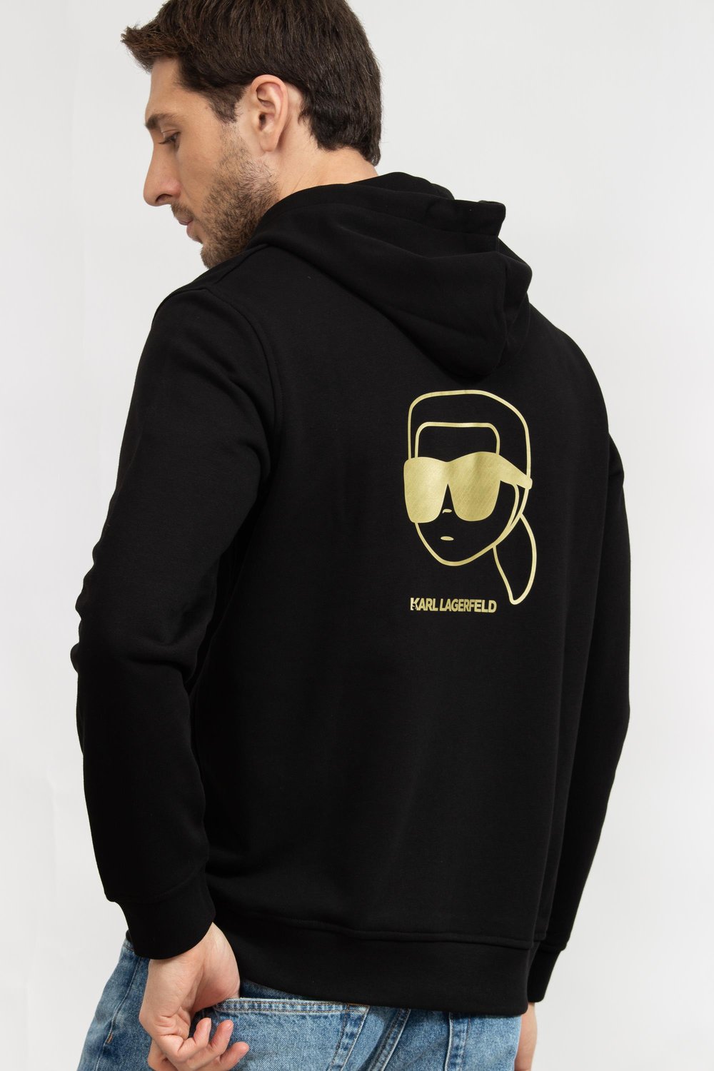 Karl Lagerfeld Erkek Kapüşonlu Sweatshirt Siyah