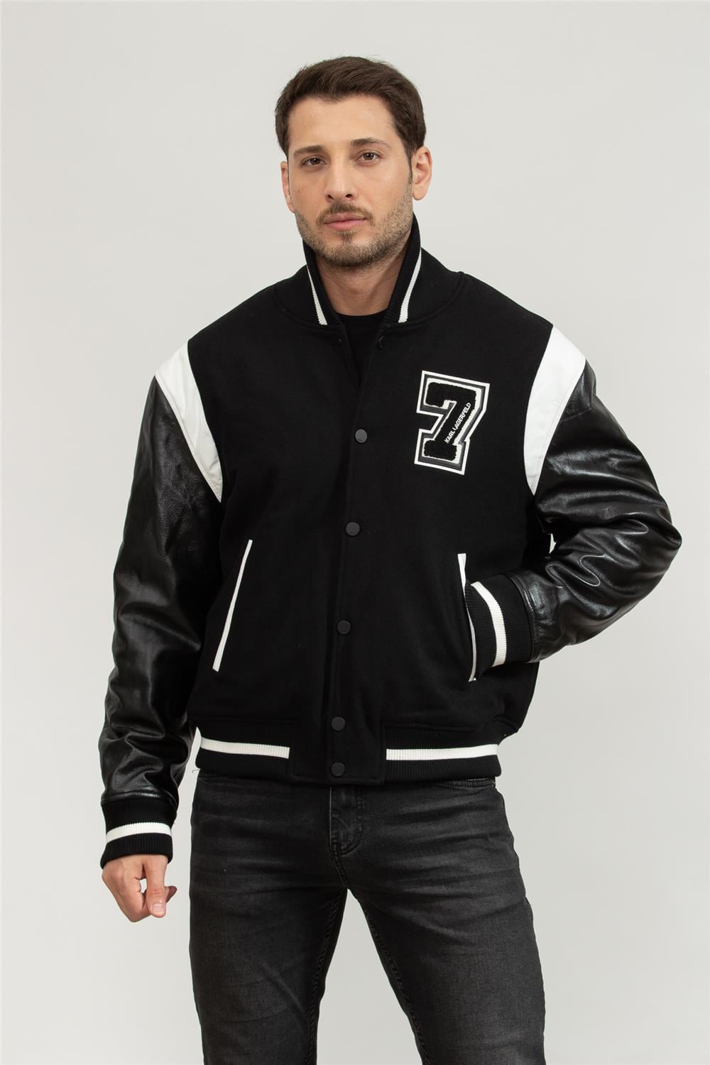 Karl Lagerfeld Erkek Mont Siyah
