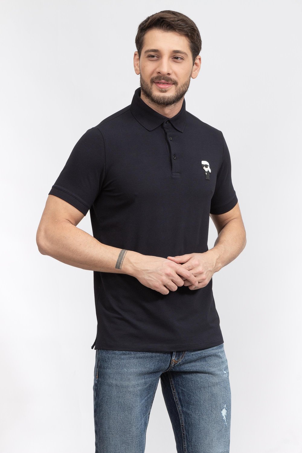 Karl Lagerfeld Erkek Polo Yaka T-Shirt Parlement Mavi