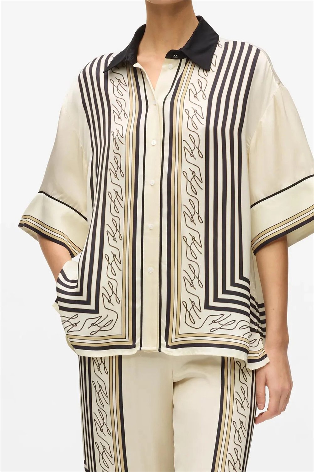 Karl Lagerfeld Fluid Pj Blouse Kadın Bluz Çok Renkli