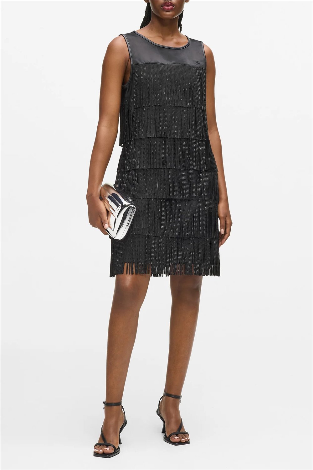 Karl Lagerfeld Fringe Kadın Elbise Siyah