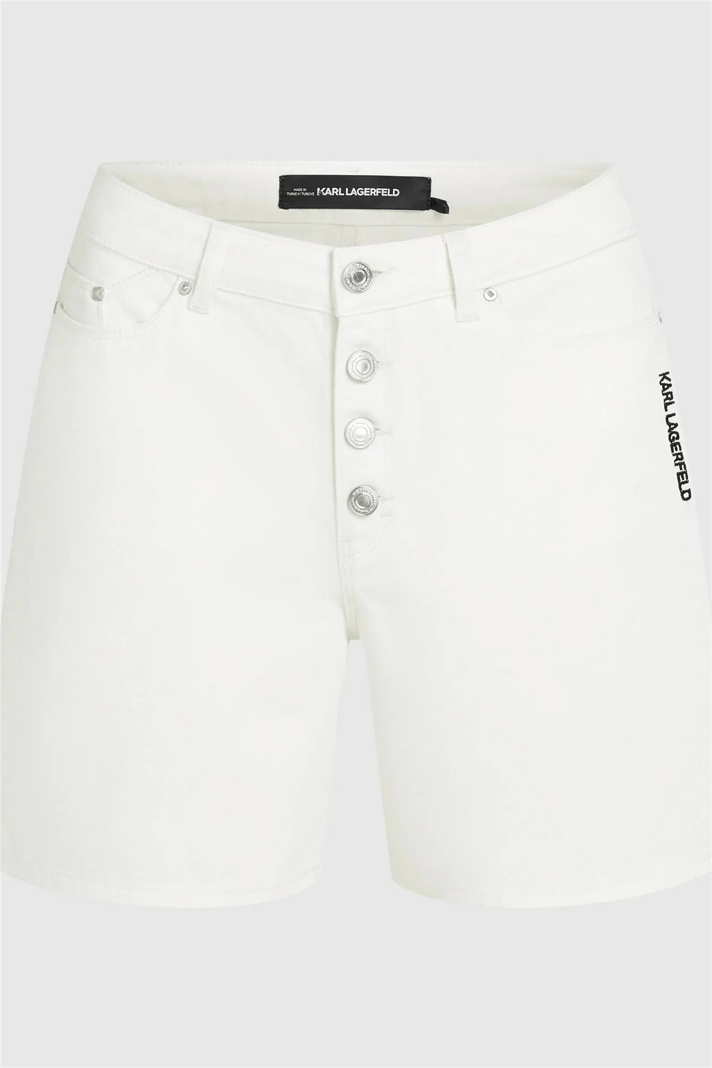 Karl Lagerfeld ikon Denim Shorts Kadın Jean Pantolon Çok Renkli