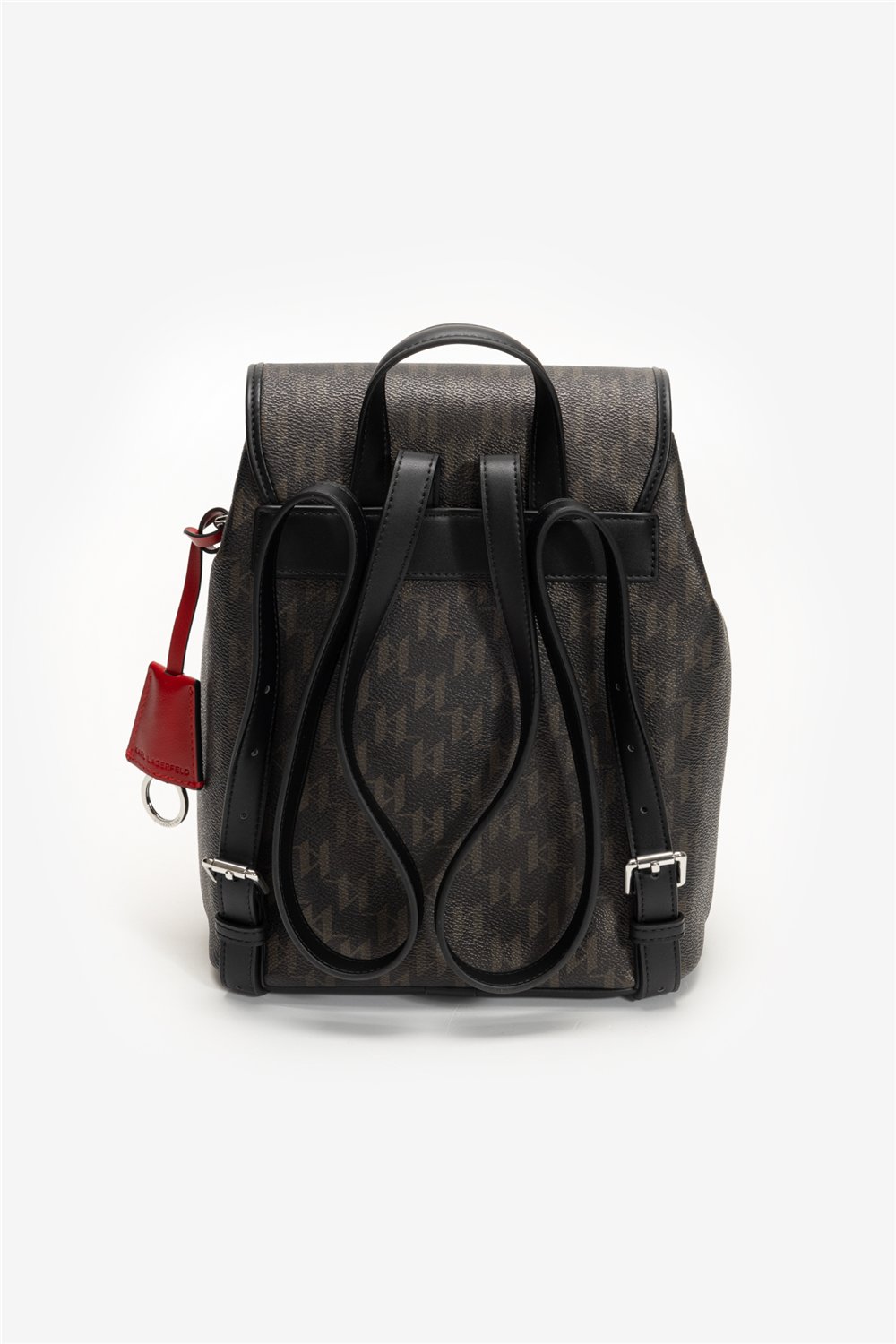 Karl Lagerfeld Ikon Monogram CC SM Flap Kadın Sırt Çantası Kahverengi