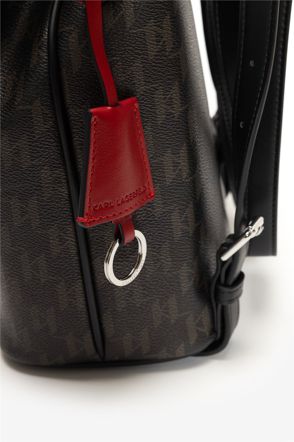 Karl Lagerfeld Ikon Monogram CC SM Flap Kadın Sırt Çantası Kahverengi