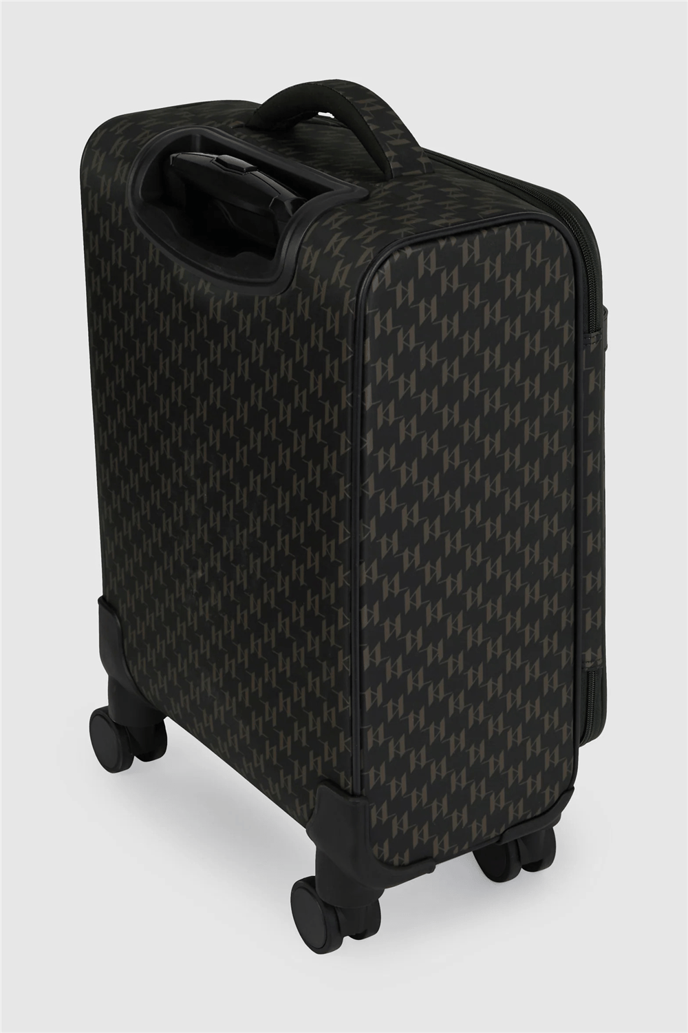 Karl Lagerfeld Ikon Monogram Nylon Trolley Kadın Valiz Kahverengi