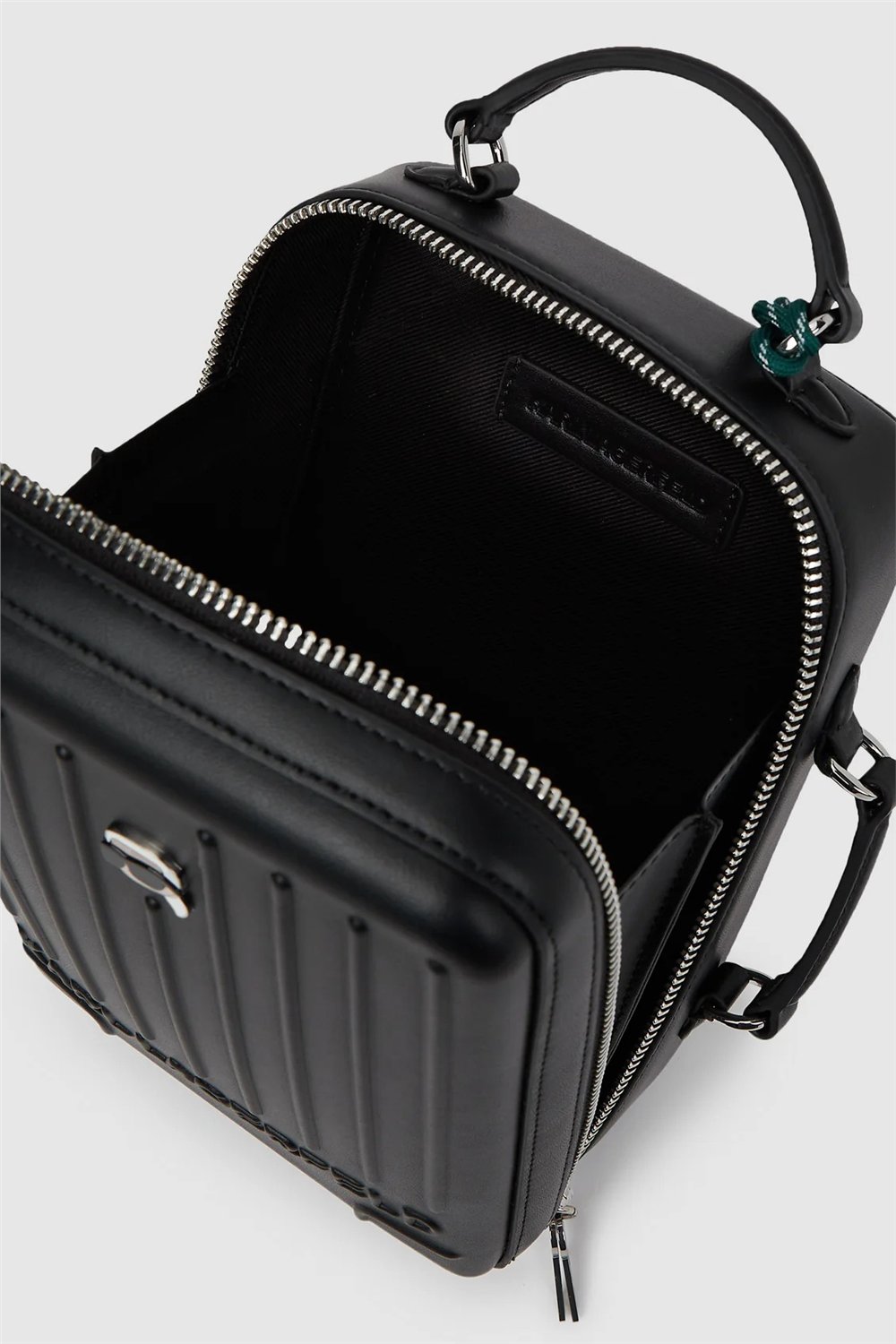 Karl Lagerfeld Ikon Suitcase Crossbody Kadın Omuz Çantası Siyah