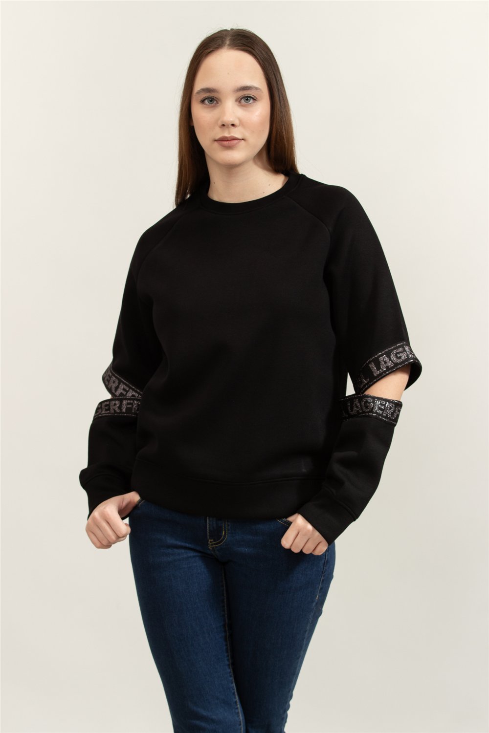 Karl Lagerfeld Kadın Bisiklet Yaka Sweatshirt