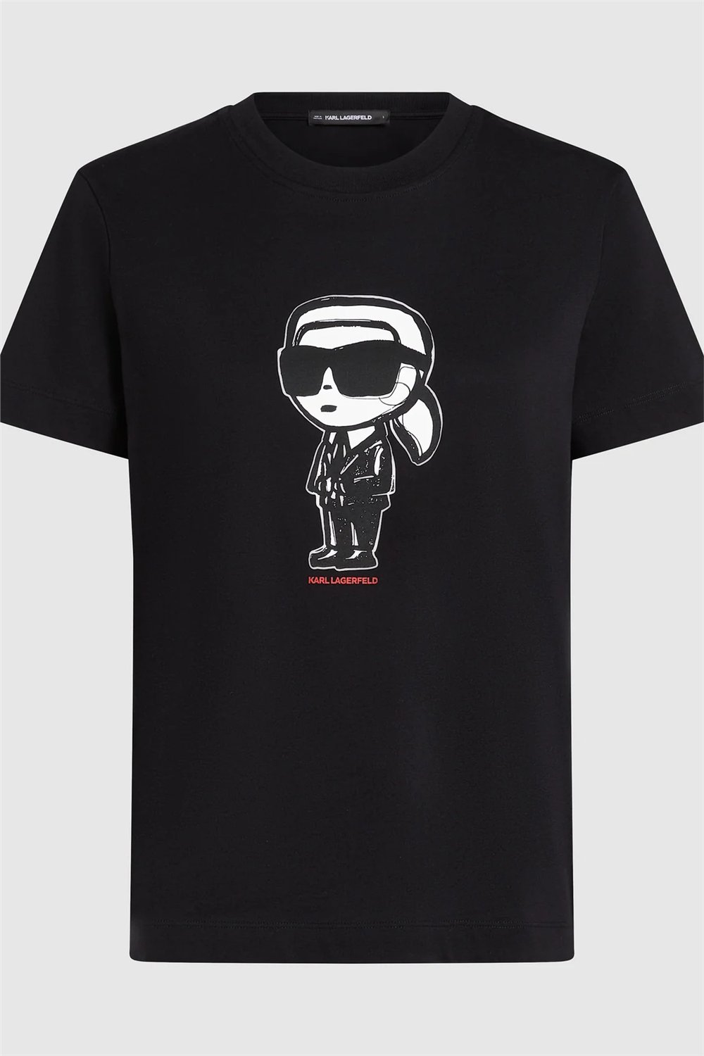 Karl Lagerfeld Kadın Bisiklet Yaka T-Shirt Siyah
