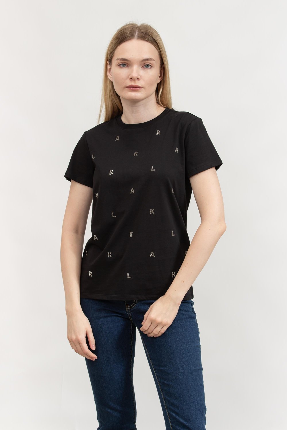 Karl Lagerfeld Kadın Bisiklet Yaka T-Shirt