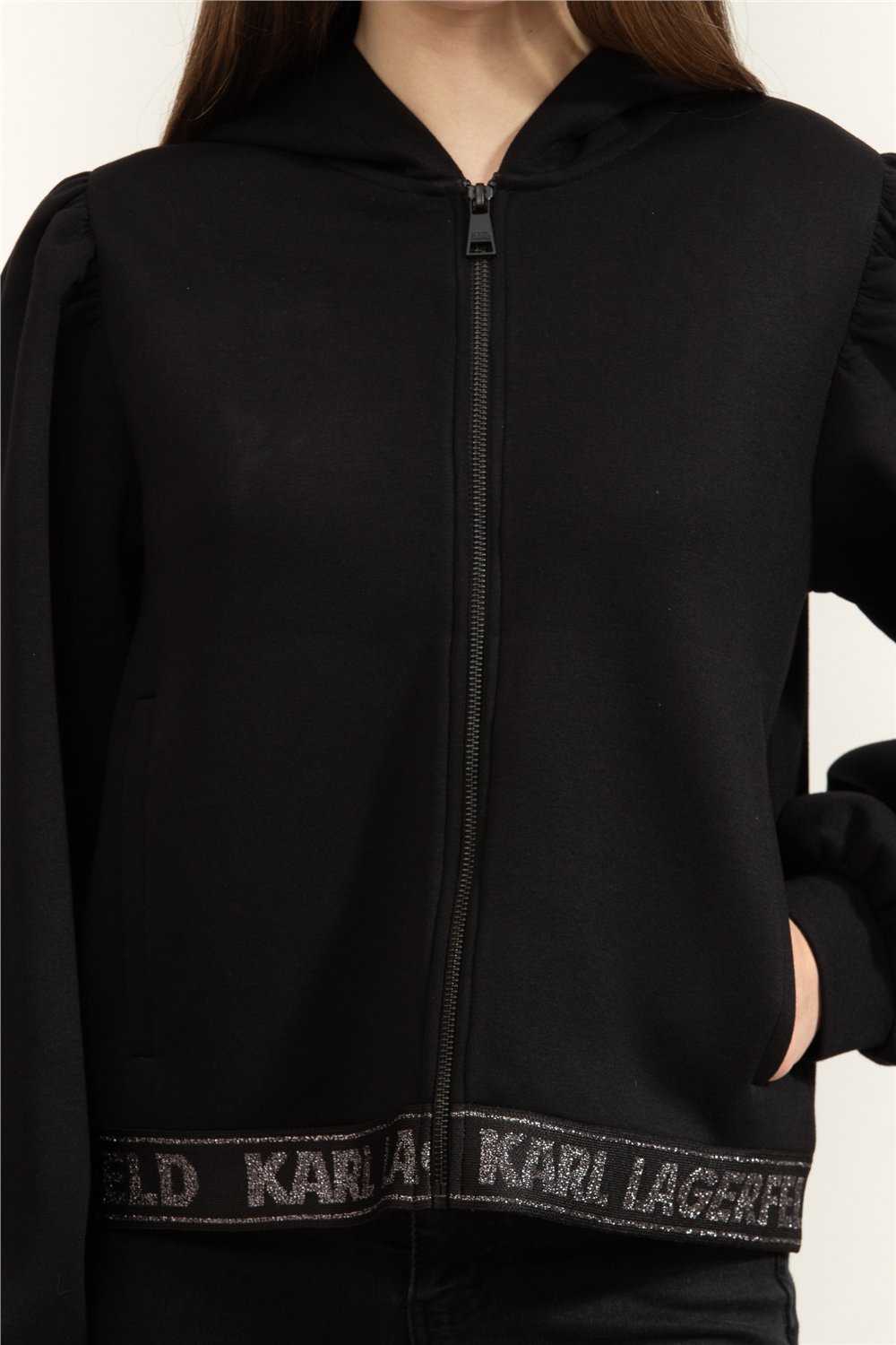 Karl Lagerfeld Kadın Fermuarlı Sweatshirt