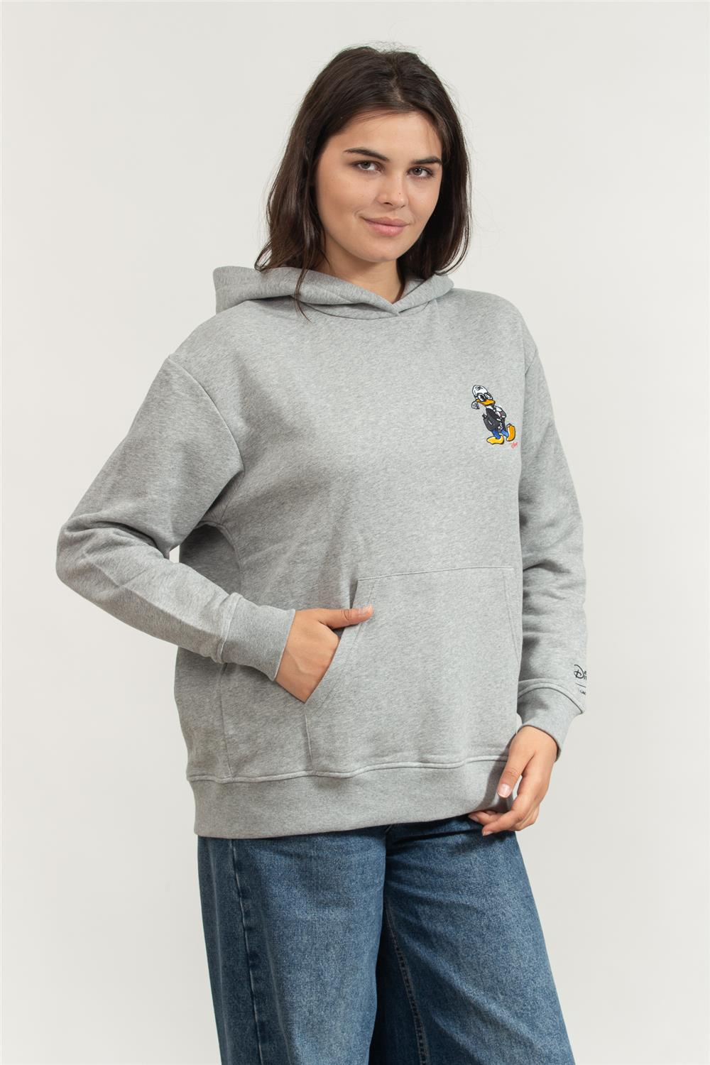 Karl Lagerfeld Kadın Kapüşonlu Sweatshirt Gri