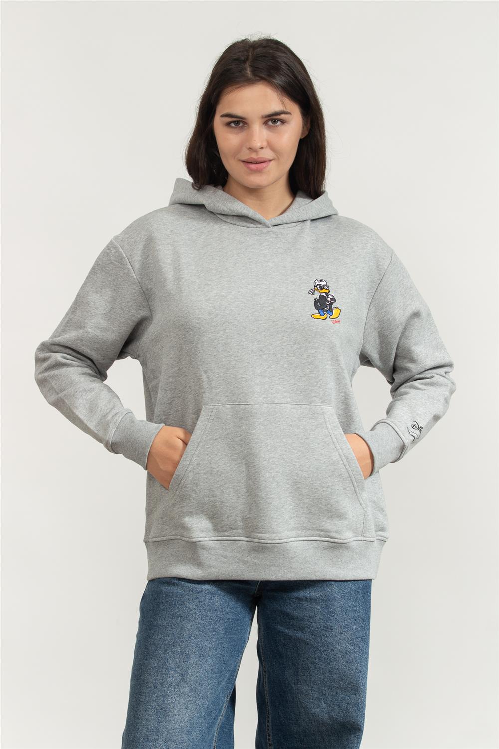 Karl Lagerfeld Kadın Kapüşonlu Sweatshirt Gri