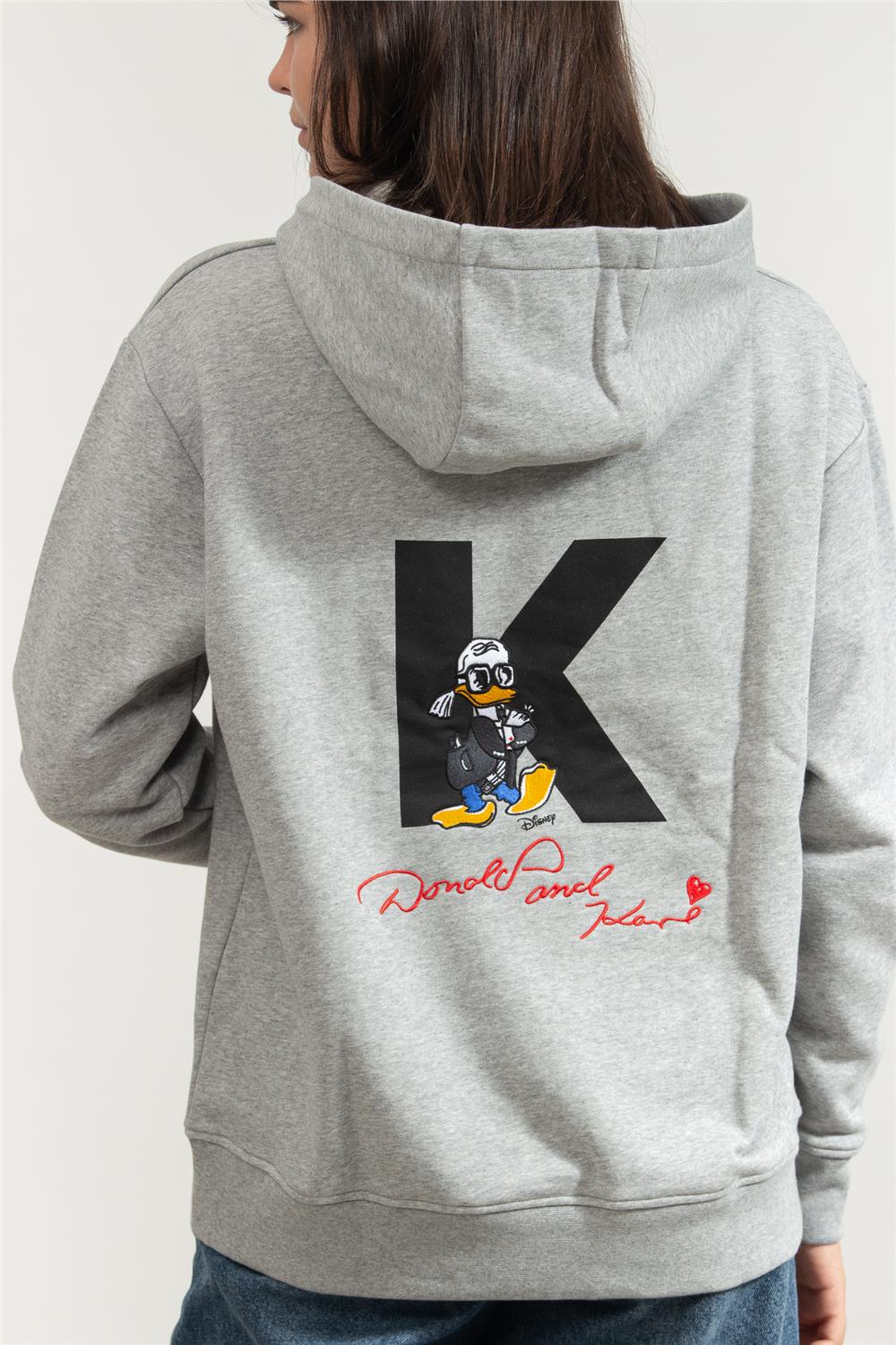 Karl Lagerfeld Kadın Kapüşonlu Sweatshirt Gri