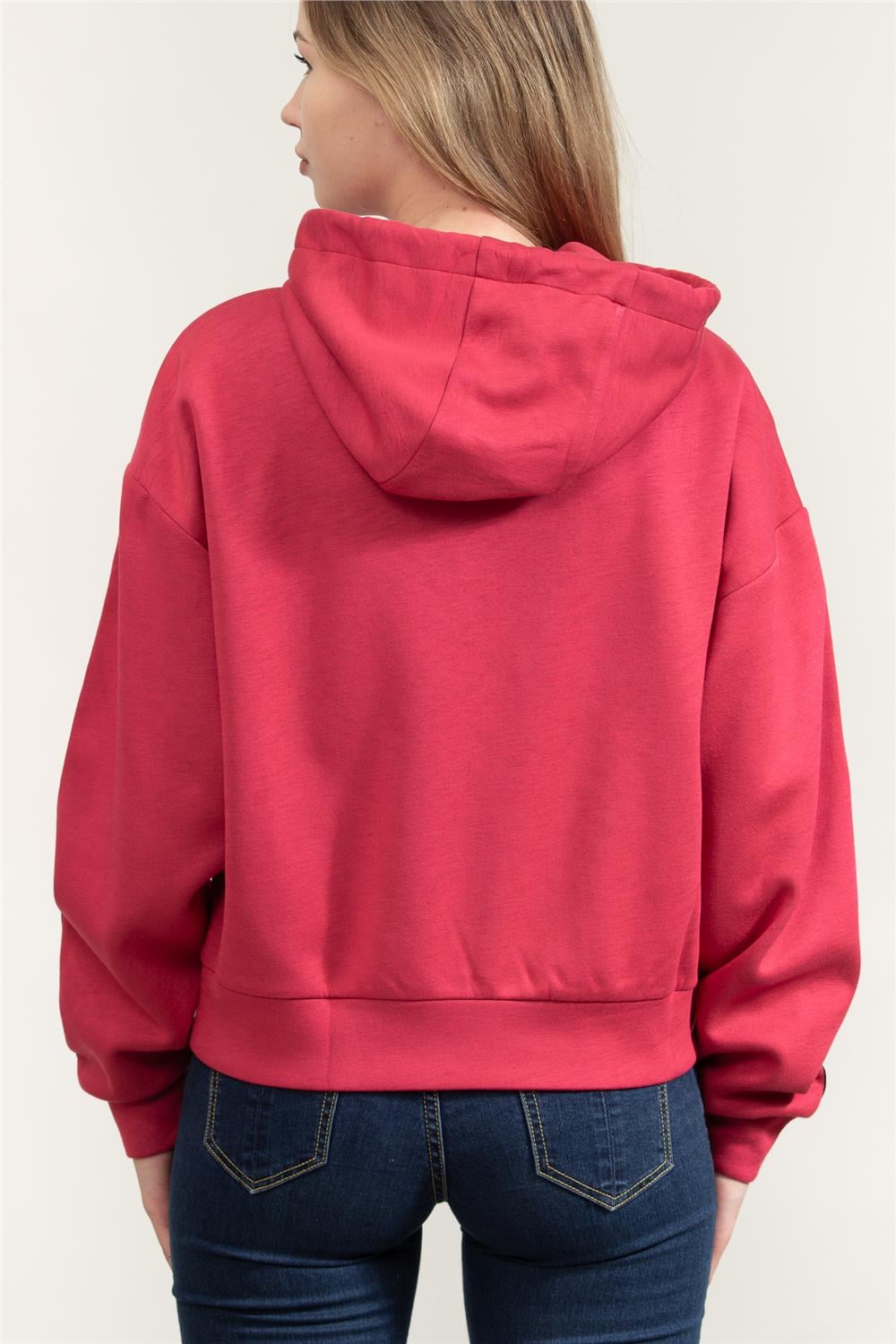Karl Lagerfeld Kadın Kapüşonlu Sweatshirt Kırmızı
