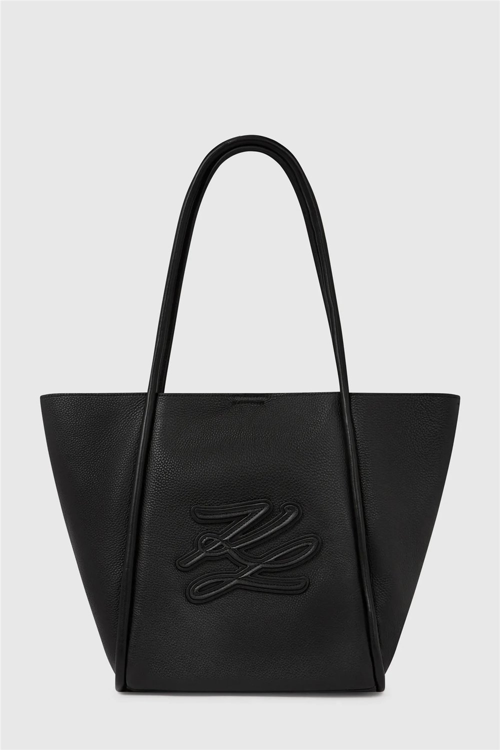Karl Lagerfeld K/Autograph Patch Md Tote Kadın Omuz Çantası Siyah