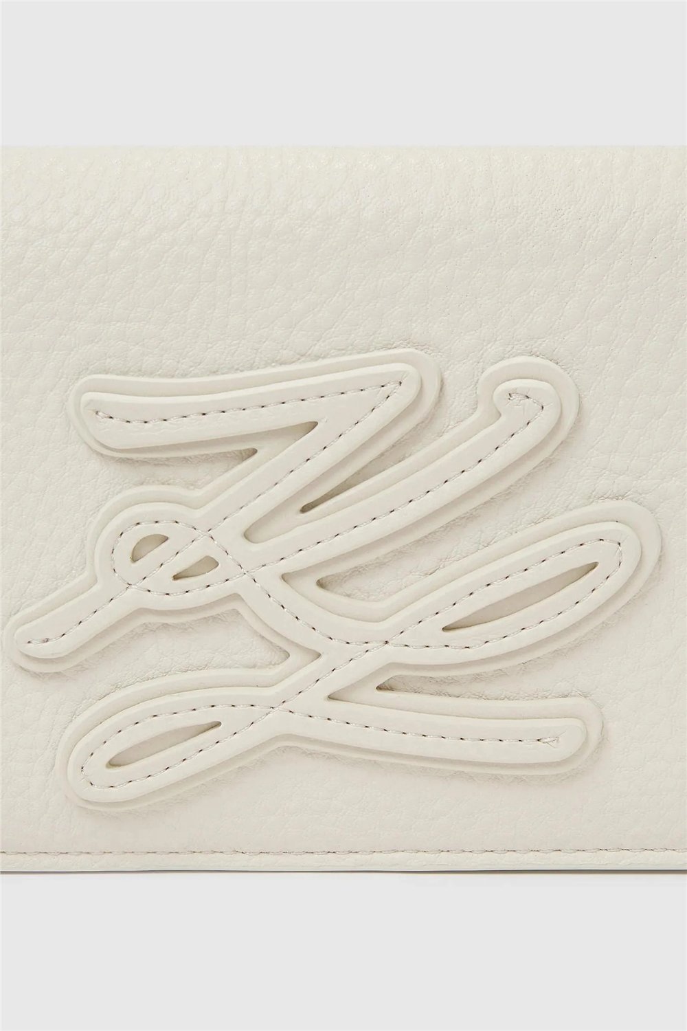 Karl Lagerfeld K/Autograph Patch Mini Flap Cb Kadın Mini Omuz Çantası Beyaz