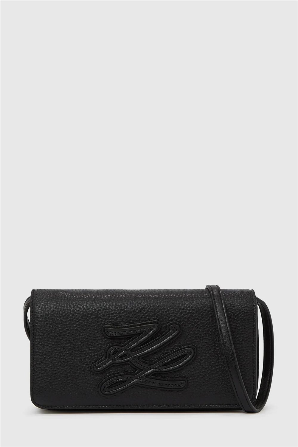 Karl Lagerfeld K/Autograph Patch Mini Flap Cb Kadın Mini Omuz Çantası Siyah
