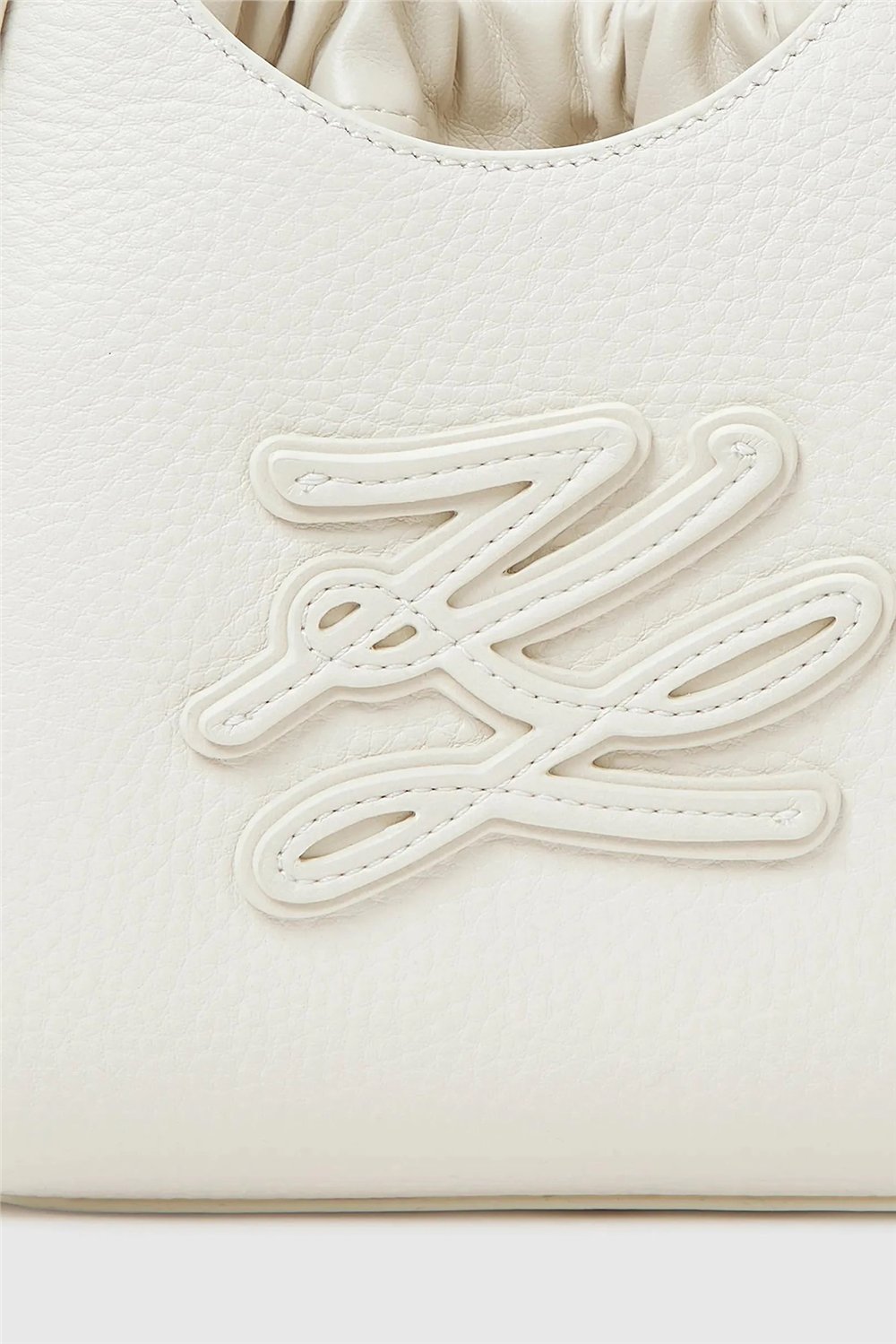 Karl Lagerfeld K/Autograph Patch Mini Tote Kadın Mini Omuz Çantası Beyaz