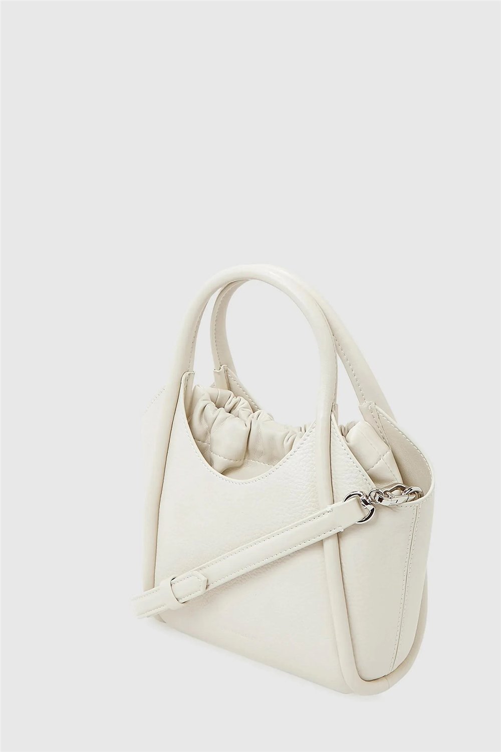 Karl Lagerfeld K/Autograph Patch Mini Tote Kadın Mini Omuz Çantası Beyaz
