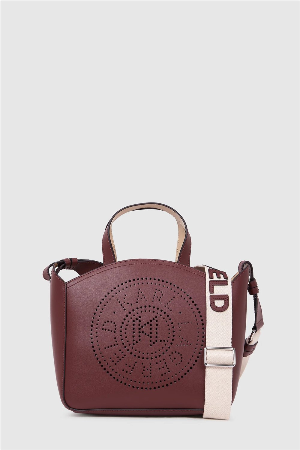 Karl Lagerfeld K/Circle Sm Kadın Mini Omuz Çantası Bordo