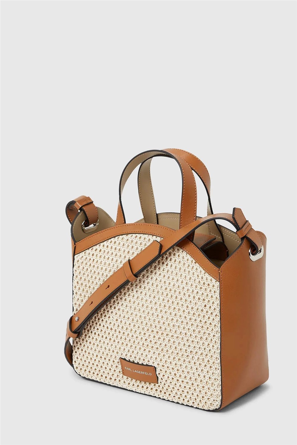 Karl Lagerfeld K/Circle Sm Tote Raffia Mesh Kadın Mini Omuz Çantası Çok Renkli
