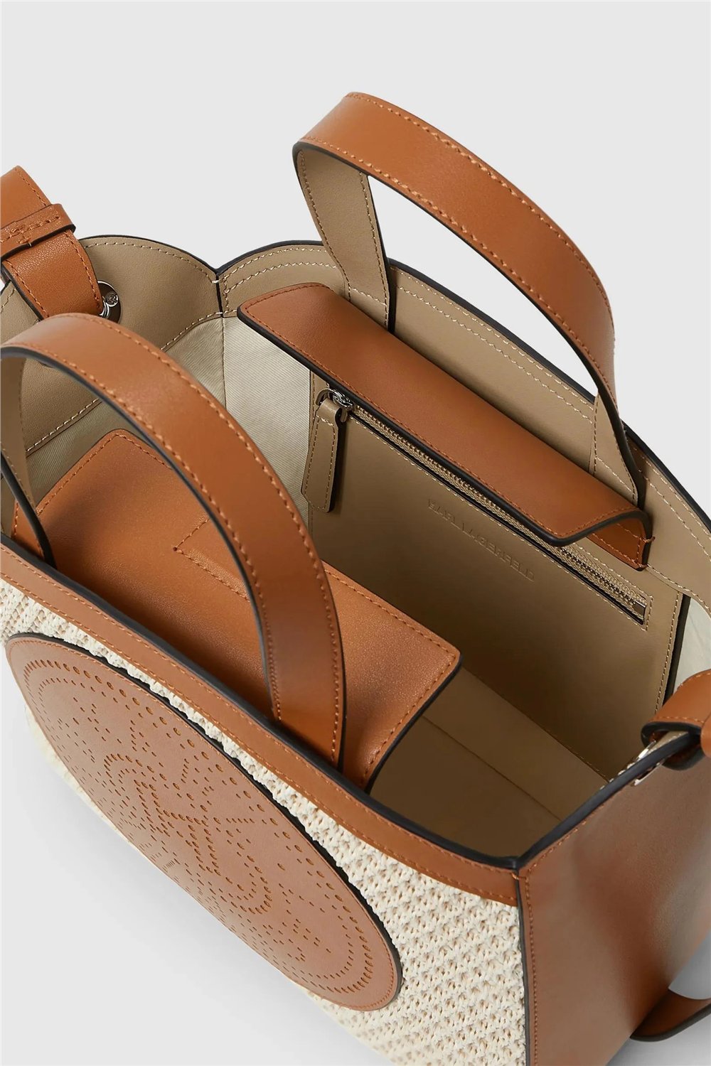 Karl Lagerfeld K/Circle Sm Tote Raffia Mesh Kadın Mini Omuz Çantası Çok Renkli