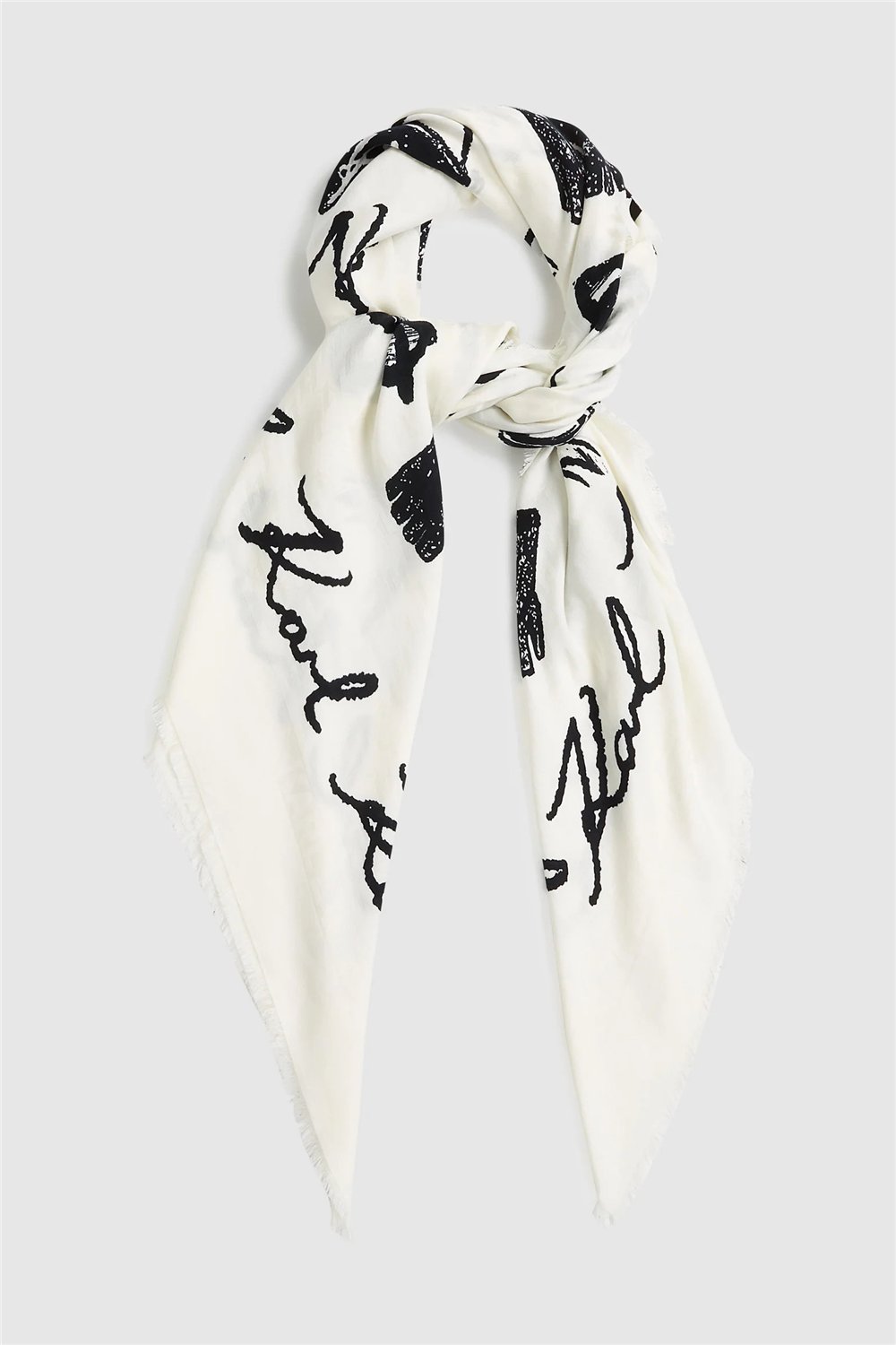 Karl Lagerfeld K/Monogram Jkrd Kadın Atkı Siyah