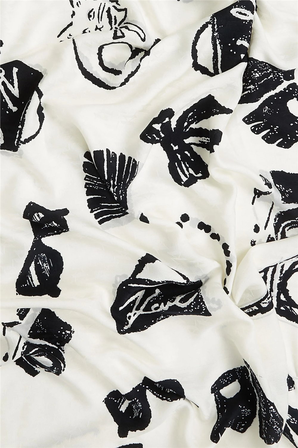 Karl Lagerfeld K/Monogram Jkrd Kadın Atkı Siyah