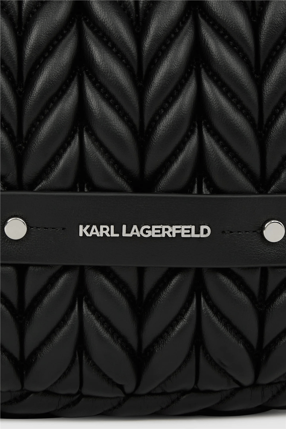 Karl Lagerfeld K/Weave SM Hobo Kadın Mini Omuz Çantası Siyah
