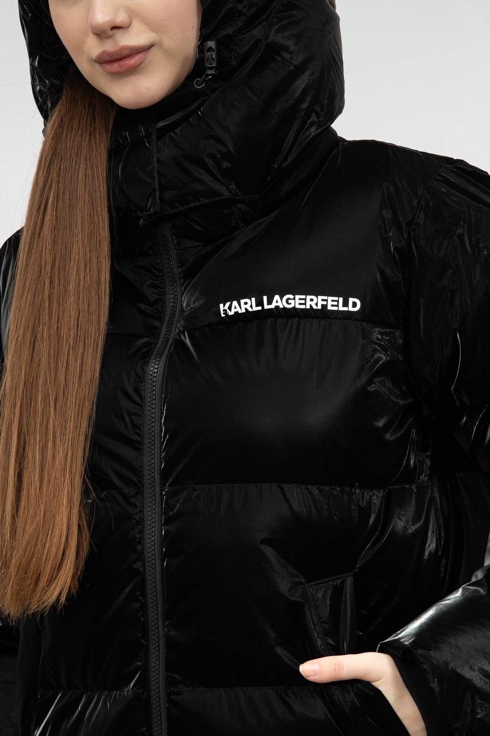 Karl Lagerfeld Quilted  Kadın Mont Siyah