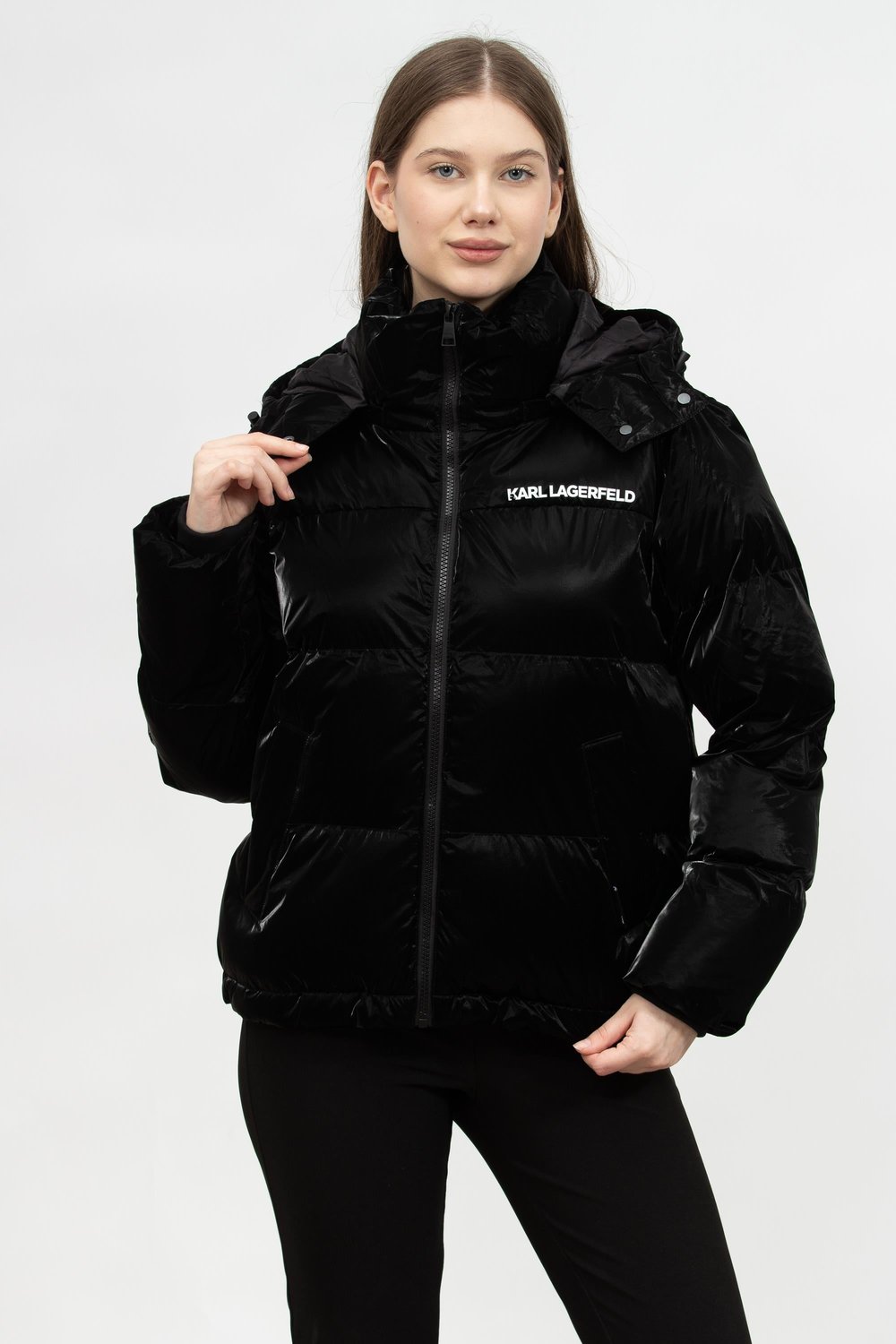 Karl Lagerfeld Quilted  Kadın Mont Siyah