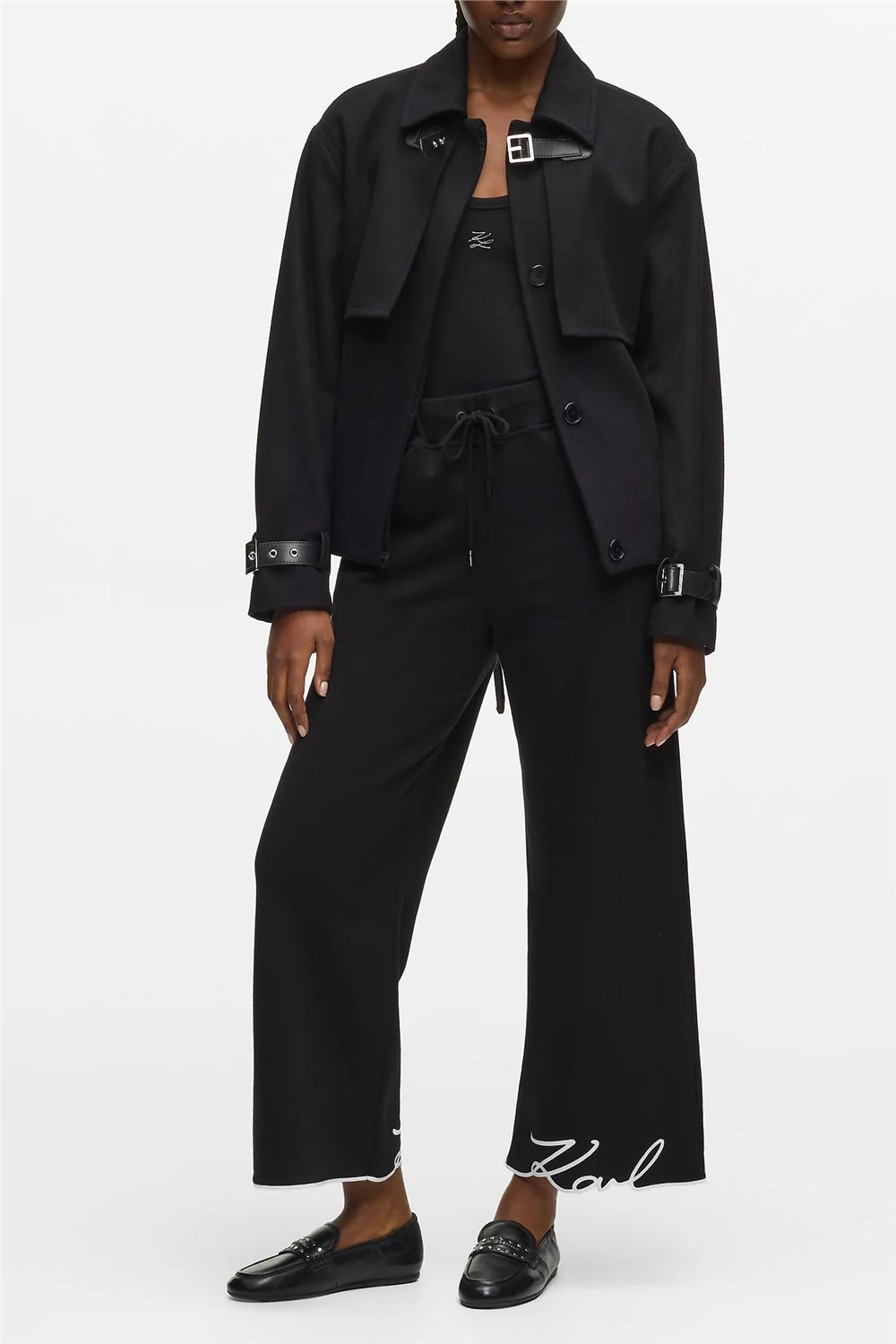 Karl Lagerfeld Signature Hem Kadın Eşofman Altı Siyah