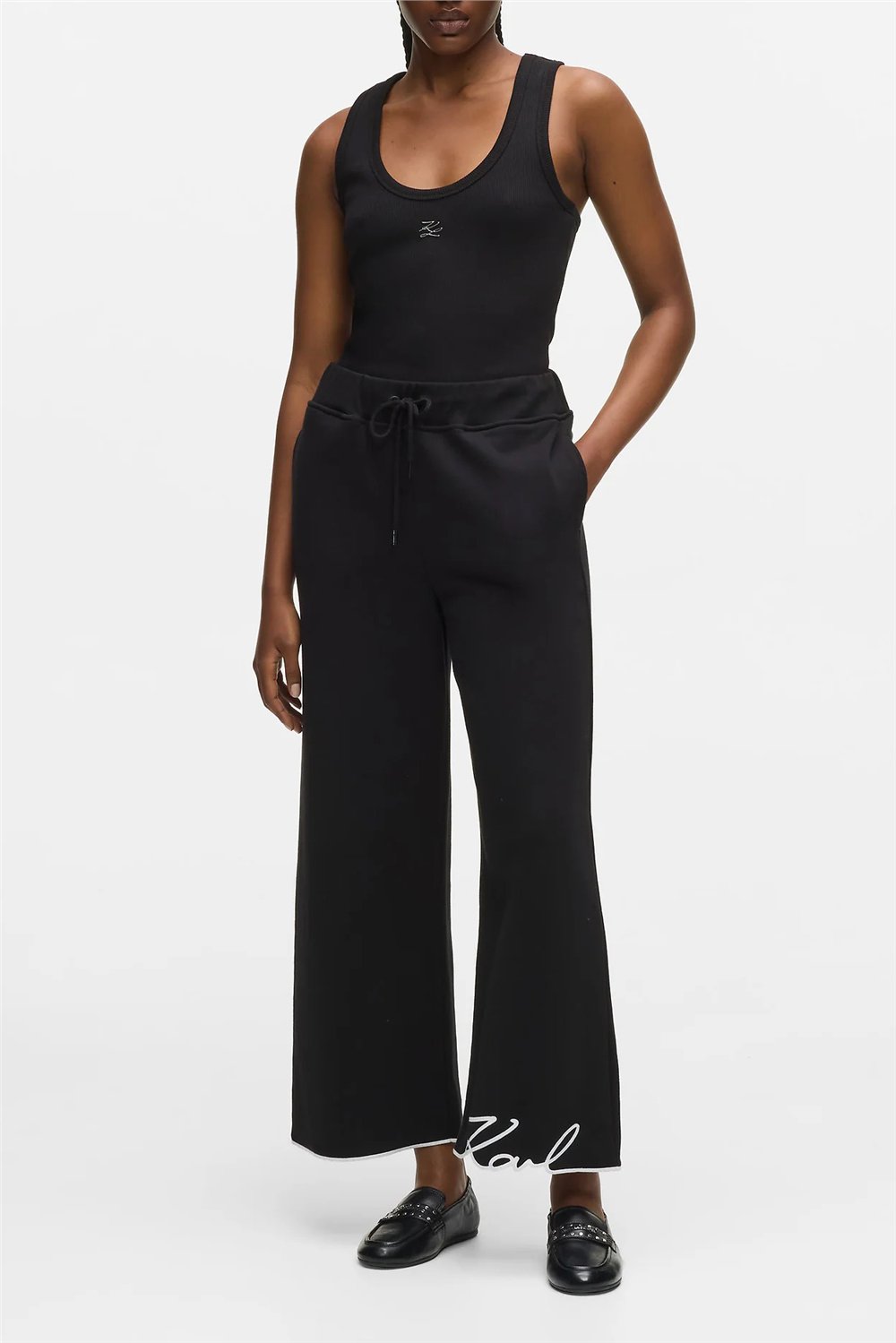 Karl Lagerfeld Signature Hem Kadın Eşofman Altı Siyah