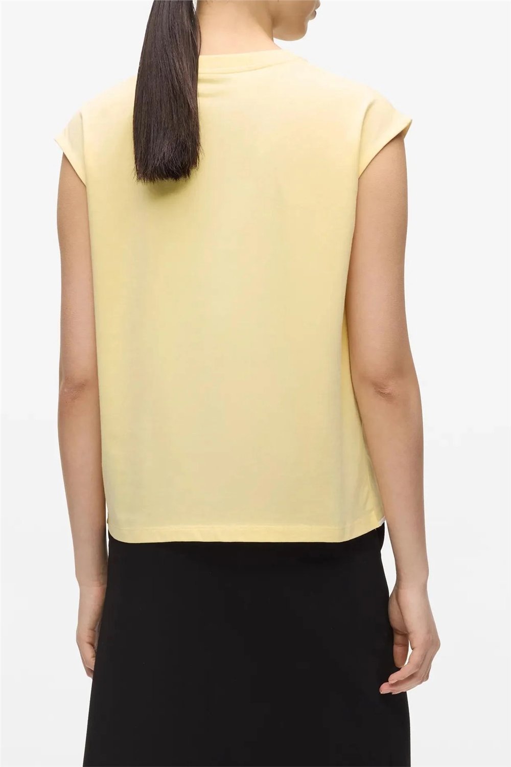 Karl Lagerfeld Signature Hem Tank Top Kadın Bisiklet Yaka T-Shirt