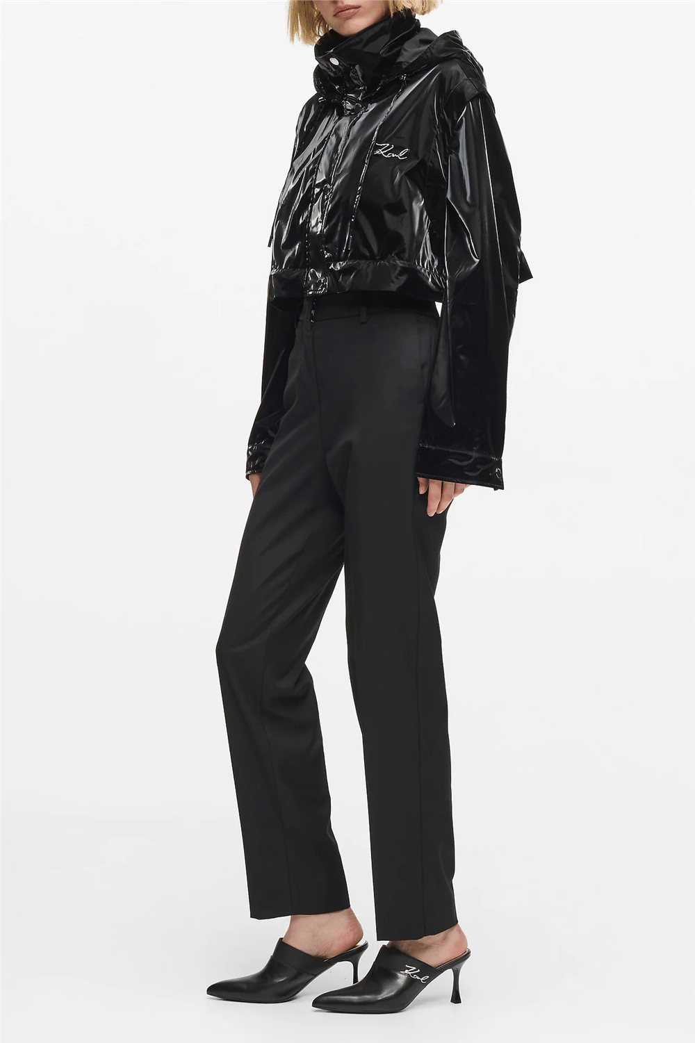 Karl Lagerfeld Transformable Coat Kadın Mont Siyah
